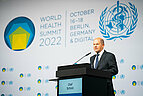 Photo Olaf Scholz, Keynote Speaker at WHS 2022